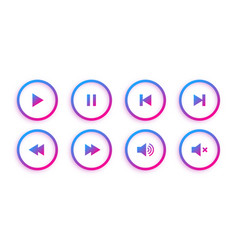 Collection Of Audio Player Control Button Sign