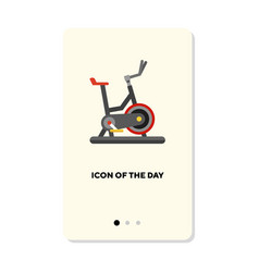 Gym Exercise Bike For Athletes Flat Icon