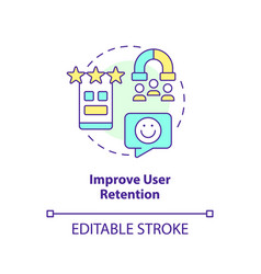 Improve User Retention Concept Icon