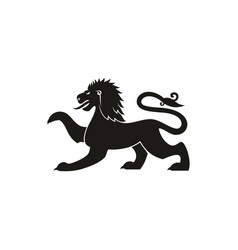 Lion With Long Tongue Heraldry Animal Black Dragon