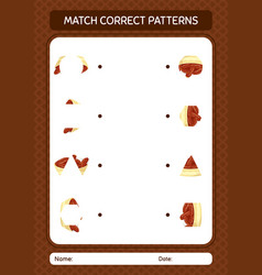 Match Pattern Game With Bowl Of Dates Worksheet