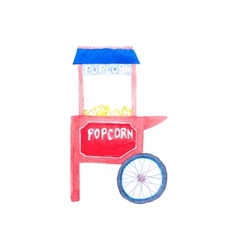 Popcorn Machine Watercolor Kiosk