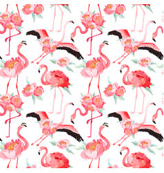 Tropical Flamingo Seamless Summer Pattern