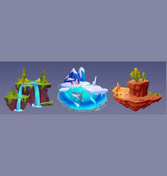 Floating Island Platform For Game Ui Design