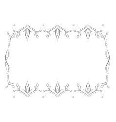 Monochrome Decorative Ornate Frame From Abstract