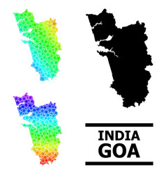 Spectral Colored Gradient Star Mosaic Map Of Goa