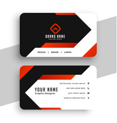 Corporate Black And Red Modern Business Card