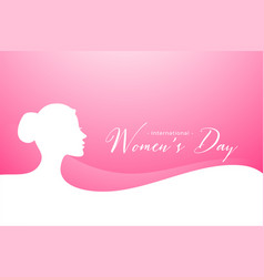 Nice Happy Womens Day Wishes Card In Pink Theme