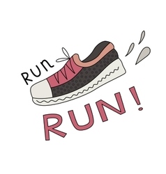 Sneaker And Run Lettering