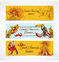 South America Banners Set