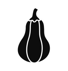 Butternut Squash Icon Silhouette Style