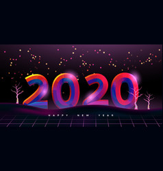 Happy New Year 2020 80s Disco Party Card