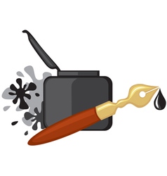 Ballpoint pen cartoon icon Royalty Free Vector Image