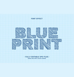 Blue Print Font Effect