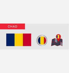 Chad Flag In Official Colors Embed Map