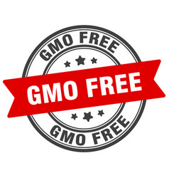 Gmo Free Stamp Label On Transparent