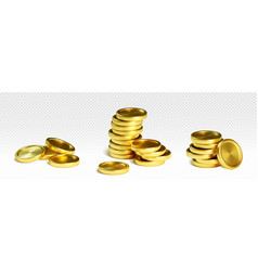 Stack Of Gold Coin Different Size