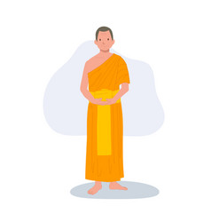 Thai Monk In Traditional Robes