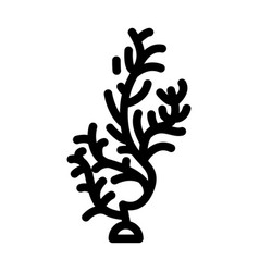 Cladophora Glomerata Seaweed Line Icon