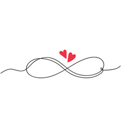 Infinity Love Icon Line Art Hearts Symbol