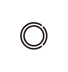 Letter Co Oc C O Lines Rounded Geometric Symbol