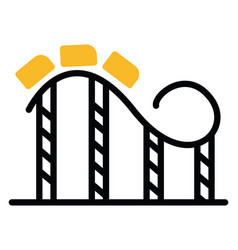 Roller Coaster Ride On A White Background