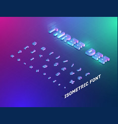 Three Dee Tech Font Set Isometric