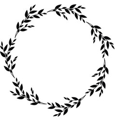 Hand-drawn Spring Wreaths Isolated On A White