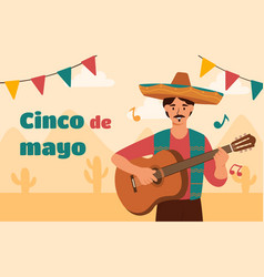 Man With Cinco De Mayo Concept