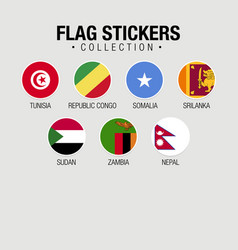 National Flags Of The World Stickers With Names