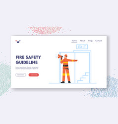 Fire Safety Guideline Landing Page Template