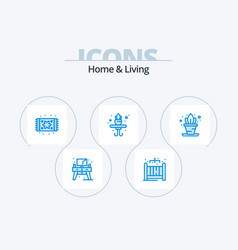 Home And Living Blue Icon Pack 5 Icon Design