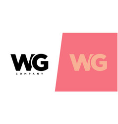 Letter W And G Wg Logo Design Template Minimal