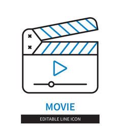 Movie Editable Line Icon