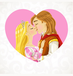 Prince Charming Kisses Cute Princess Card