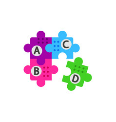 Puzzle With Letters Icon