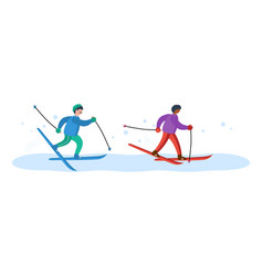 Racing Two Skiers In Sports Competitions