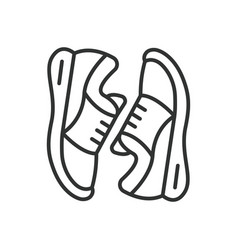 Sneakers Icon Line Design Shoes Footwear