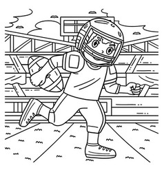 American Football Player Coloring Page For Kids