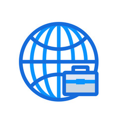 Global Business Business People Icon With Blue