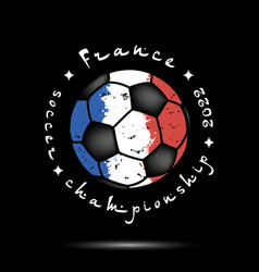 Soccer Ball With France National Flag Colors