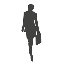 Businesswoman Walking Back Silhouette