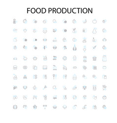 Food Production Icons Signs Outline Symbols