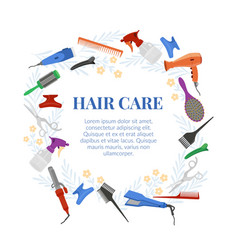 Hair Care Banner For Cosmetic Or Hairdresser