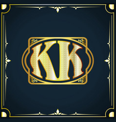 Initial Letter Kk Royal Luxury Logo Template