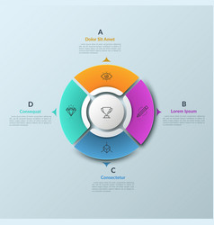 Pie Chart Divided Into 4 Separate Sectors