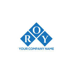 Roy Letter Logo Design On White Background