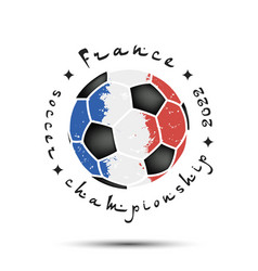 Soccer Ball With France National Flag Colors