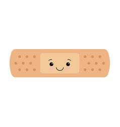 Kawaii Band Aid Icon On White Background