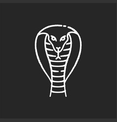 King Cobra Chalk White Icon On Black Background